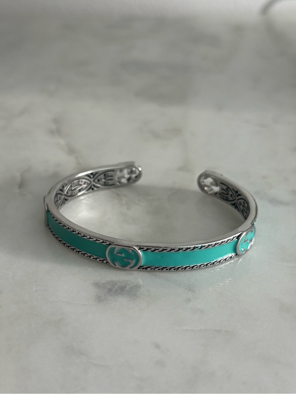 Authentic Gucci Interlocking G Turquoise Bracelet